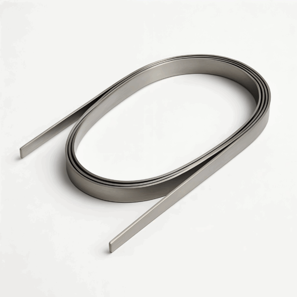 Nickel titanium flat wire for medical implants and superelastic applications