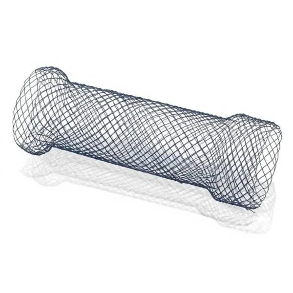 Nitinol stent displaying shape memory expansion in medical application