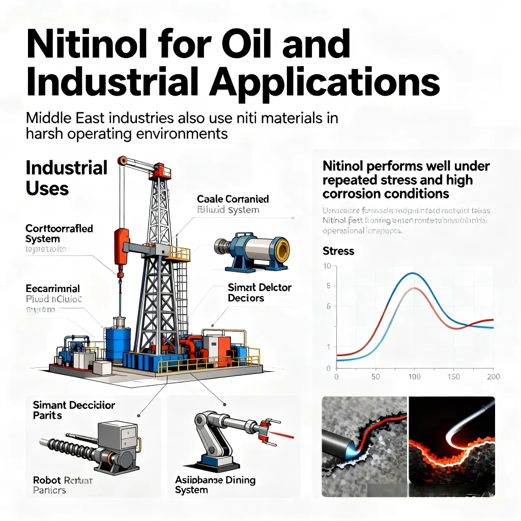 superelastic nitinol for industrial systems